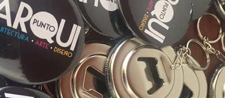 Chapitas Llavero abrebotella o destapador parab ARQUI Punto