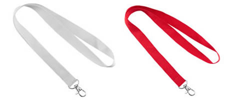 Lanyard Porta-Credencial de Polyester texturado de 2cm. de ancho, con Mosquetón Metálico, ideal para estampar en serigrafia o tampografia