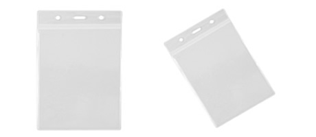 Porta-Credencial Grande de PVC Clear, ideal medida para Credenciales de 9.2 x 13.2 cm